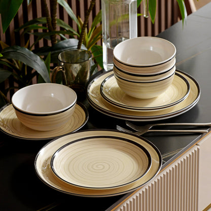Green Melamine Dinnerware Set with Plates and Bowls for Camping and RV Use