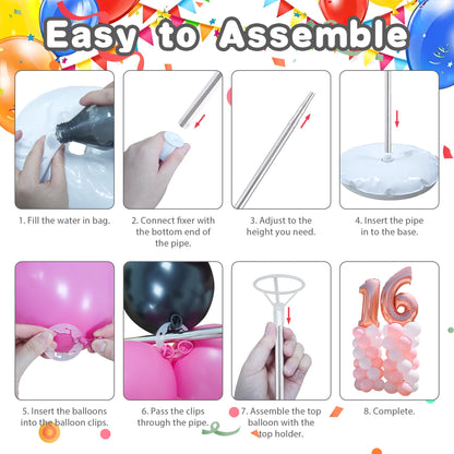 Adjustable Metal Balloon Arch Stand Kit for Wedding and Party Decor