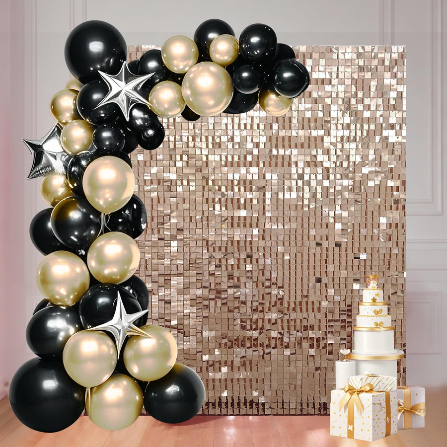 Ozikutech 24 Pcs Shimmer Wall Backdrop Panels for Party Decoration