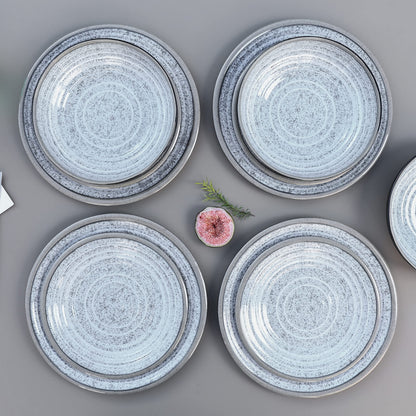 Melamine Dinnerware Set with Plates and Bowls for Everyday Use